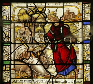 Window depicting the Temptation of Saint Anthony